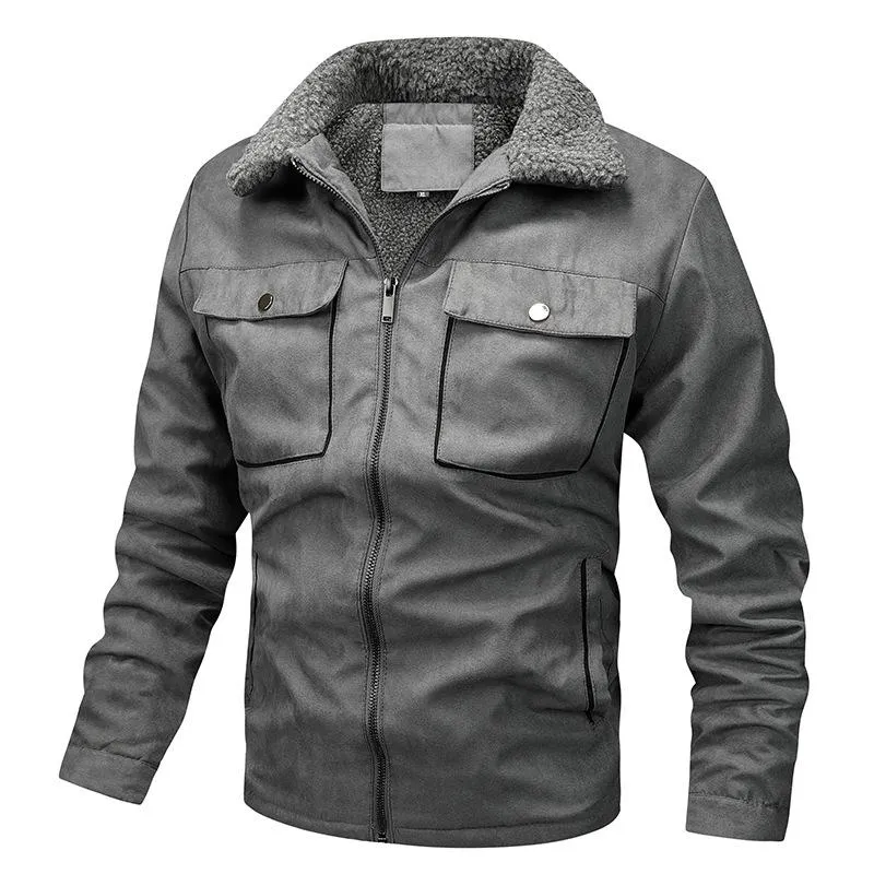 Men's Loose Lapel Plus Fleece Zipper Jacket 11292299X sold by Manly product image thumbnail 2