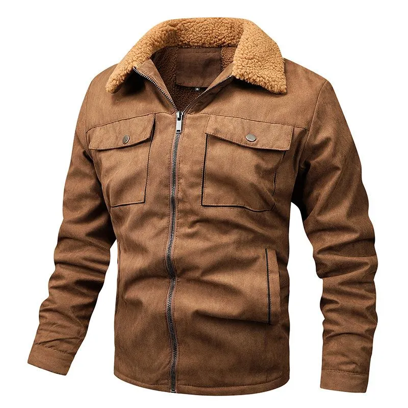 Men's Loose Lapel Plus Fleece Zipper Jacket 11292299X sold by Manly product image thumbnail 3