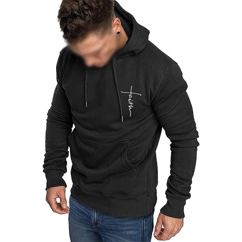 Men's Casual Letter Print Hooded Long Sleeve Sweatshirt 08956959Y sold by Manly product image thumbnail 2