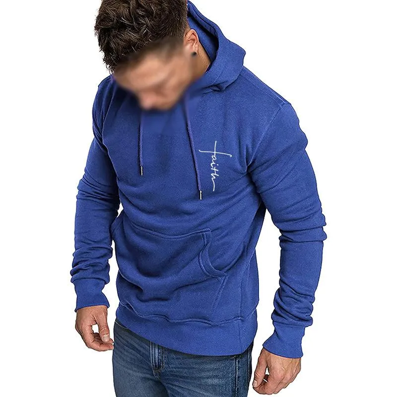 Men's Casual Letter Print Hooded Long Sleeve Sweatshirt 08956959Y sold by Manly product image thumbnail 5