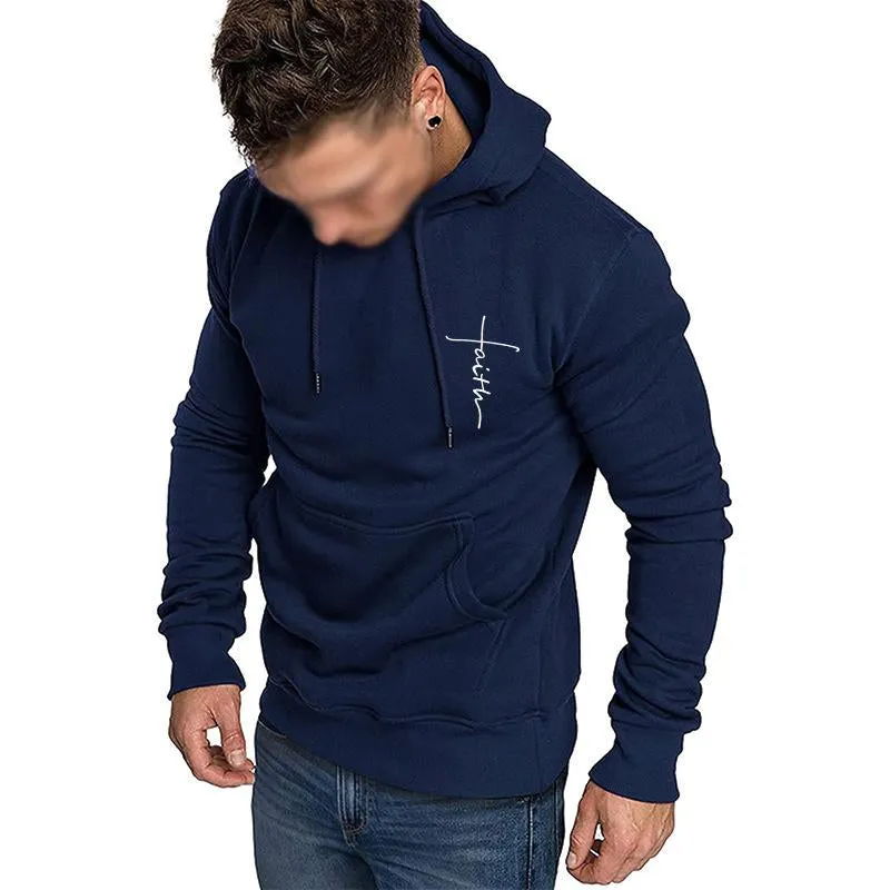Men's Casual Letter Print Hooded Long Sleeve Sweatshirt 08956959Y sold by Manly product image thumbnail 3