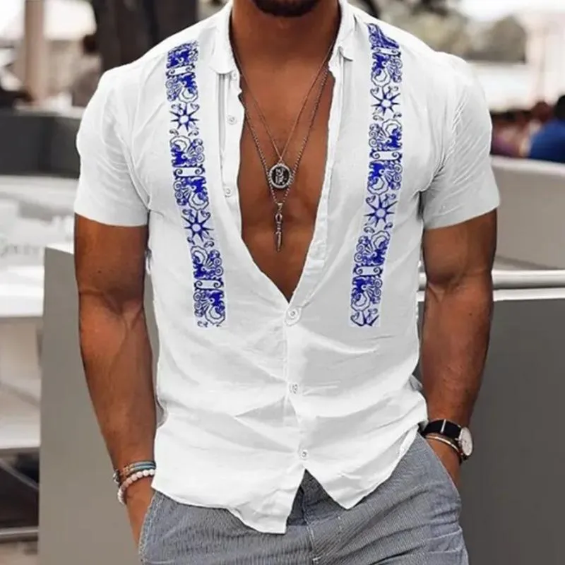 Men's Hawaiian Lapel Short Sleeve Casual Shirt 30705913Z sold by Manly product image thumbnail 3