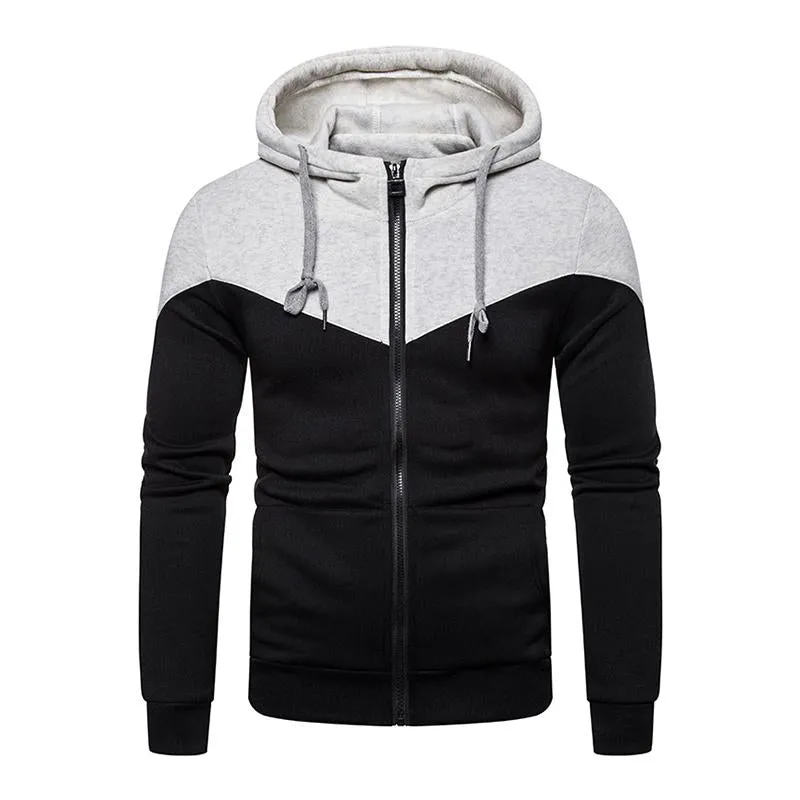 Men's Casual Color Contrast Stitching Hoodie Jacket 40791532M sold by Manly product image thumbnail 4