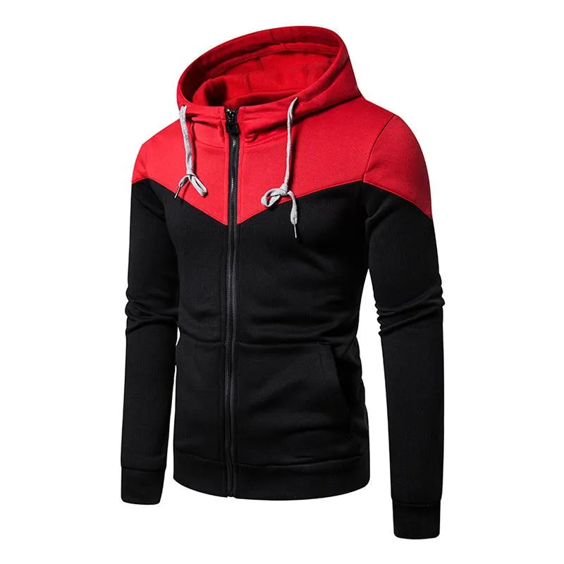 Men's Casual Color Contrast Stitching Hoodie Jacket 40791532M sold by Manly product image thumbnail 3