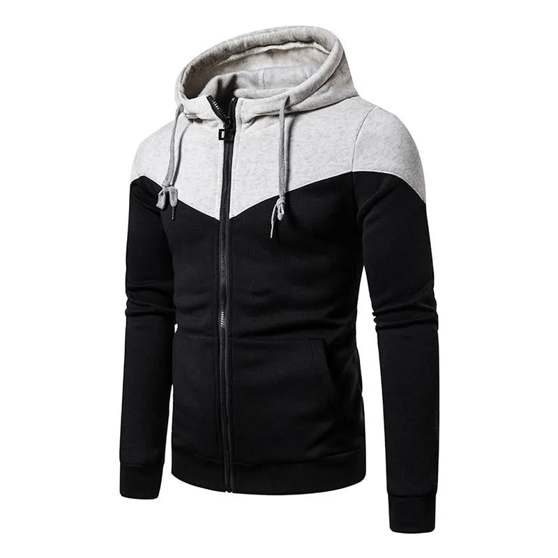 Men's Casual Color Contrast Stitching Hoodie Jacket 40791532M sold by Manly product image thumbnail 5