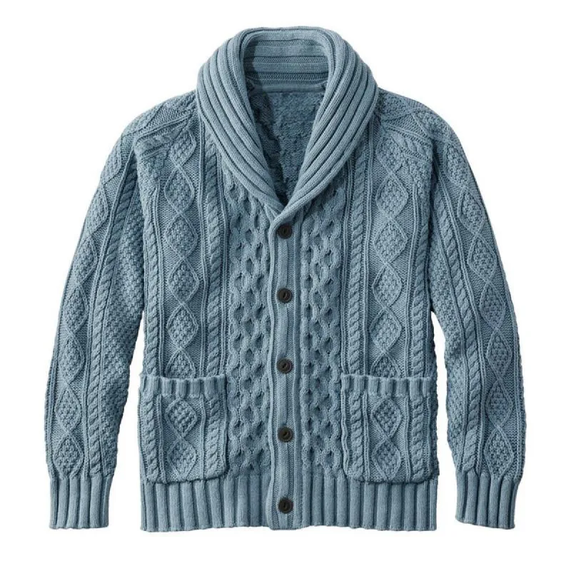 Men's Knitted Jacquard Retro Casual Cardigan Jacket 49310806X sold by Manly