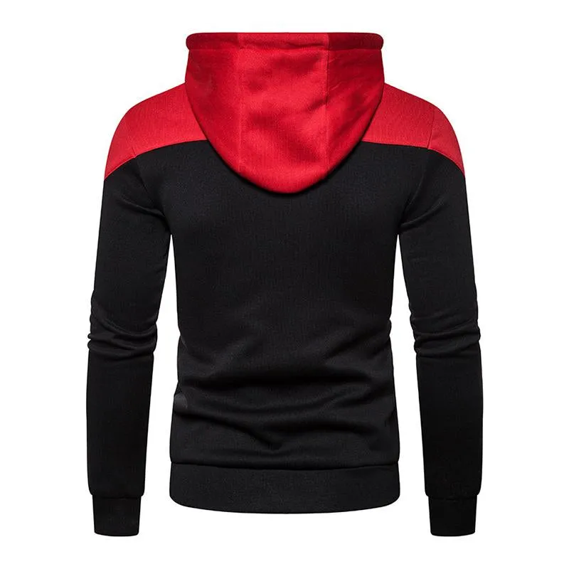 Men's Casual Color Contrast Stitching Hoodie Jacket 40791532M sold by Manly product image thumbnail 2