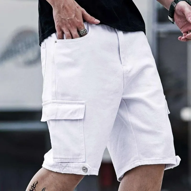 Men's Solid Multi-pocket Straight Cargo Shorts 29510044Z sold by Manly product image thumbnail 2