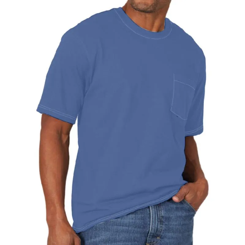 Men's Casual Solid Color Loose Round Neck Short Sleeve T-Shirt 24366207Y sold by Manly product image thumbnail 3