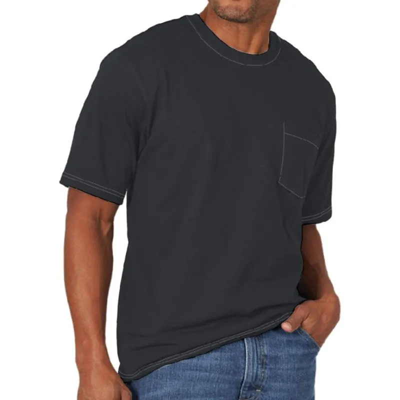 Men's Casual Solid Color Loose Round Neck Short Sleeve T-Shirt 24366207Y sold by Manly