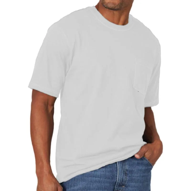 Men's Casual Solid Color Loose Round Neck Short Sleeve T-Shirt 24366207Y sold by Manly product image thumbnail 4