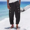 Men's Casual Linen Button-Down Pants 40707855Y sold by Manly
