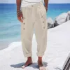 Men's Casual Linen Button-Down Pants 40707855Y sold by Manly