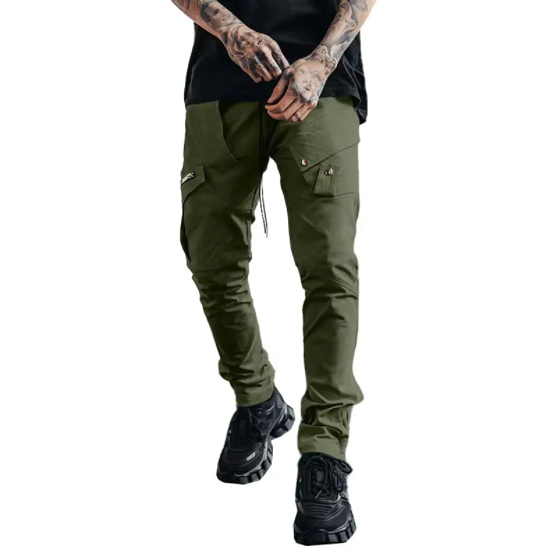 Men's Casual Multi-pocket Zipper Decor Cargo Pants 41490042Z sold by Manly