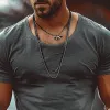 Men's Casual Round Neck Short Sleeve Cotton T-shirt 77054955X sold by Manly