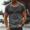 Men's Casual Round Neck Short Sleeve Cotton T-shirt 77054955X sold by Manly
