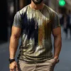 Men's Retro Crew Neck Printed Short Sleeve T-Shirt 68511749TO sold by Manly