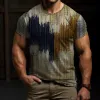 Men's Retro Crew Neck Printed Short Sleeve T-Shirt 68511749TO sold by Manly