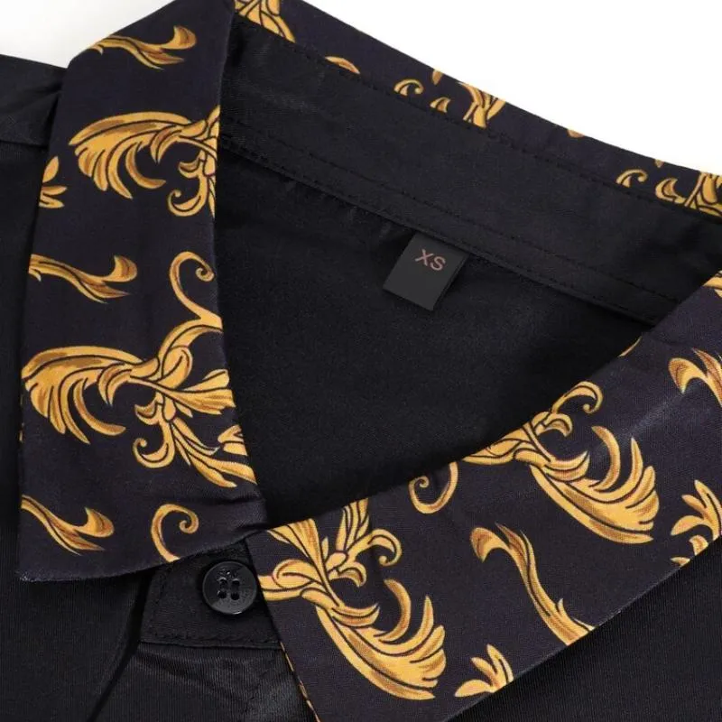 Men's Casual Lapel Patchwork Slim Fit Long Sleeve Shirt 04812176M sold by Manly product image thumbnail 4