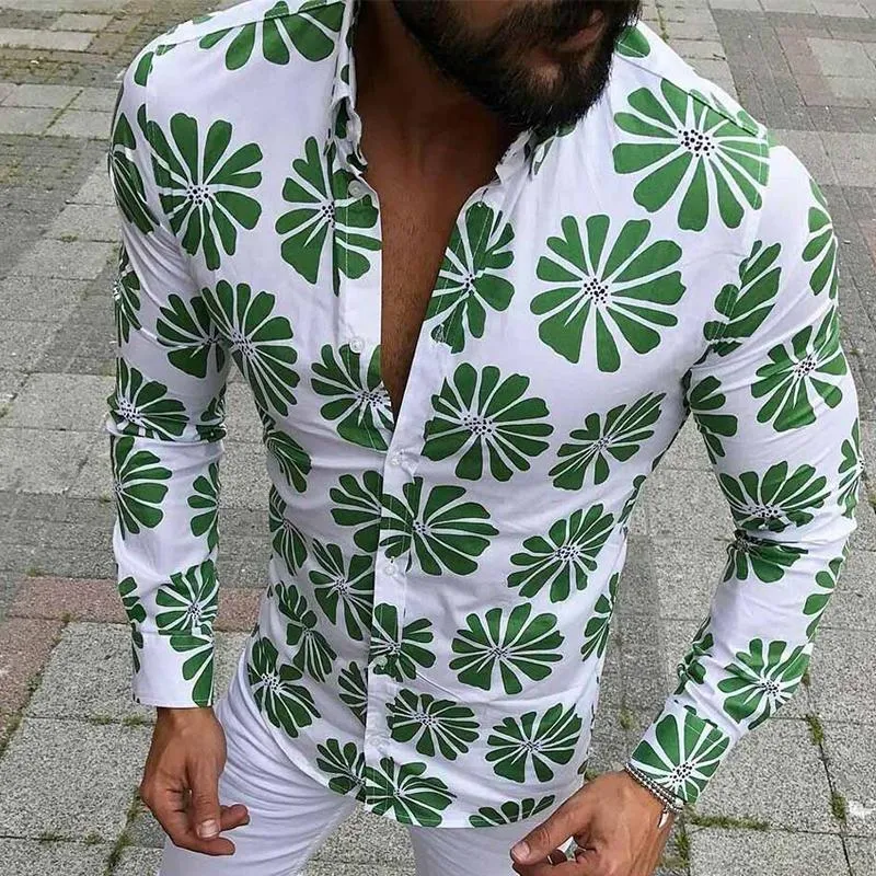 Men's Retro Casual Floral Print Long Sleeve Shirt 27221923TO sold by Manly product image thumbnail 2