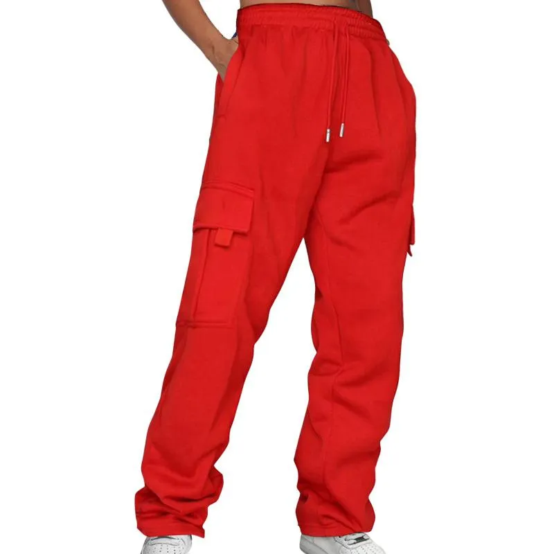 Men's Casual Multi-pocket Drawstring Cargo Trousers 62128779TO sold by Manly product image thumbnail 3