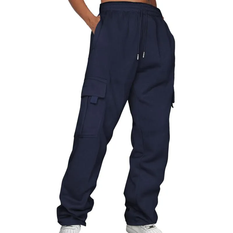 Men's Casual Multi-pocket Drawstring Cargo Trousers 62128779TO sold by Manly product image thumbnail 4