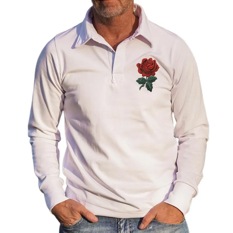 Men's Casual Retro Casual Rose Embroidery Lapel Sweatshirt 75330605TO sold by Manly