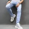 Men's Fashion Distressed Tight Cotton Jeans 98175919Z sold by Manly