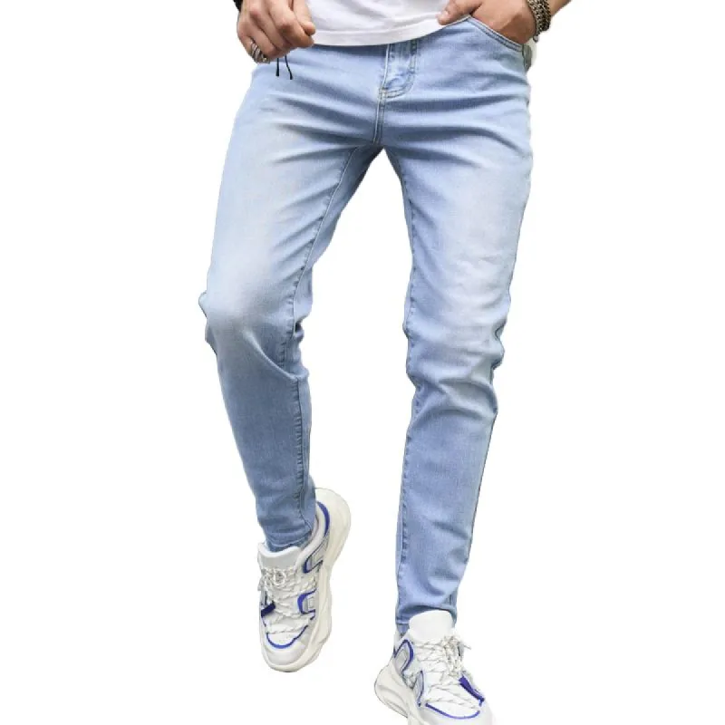 Men's Fashion Distressed Tight Cotton Jeans 98175919Z sold by Manly