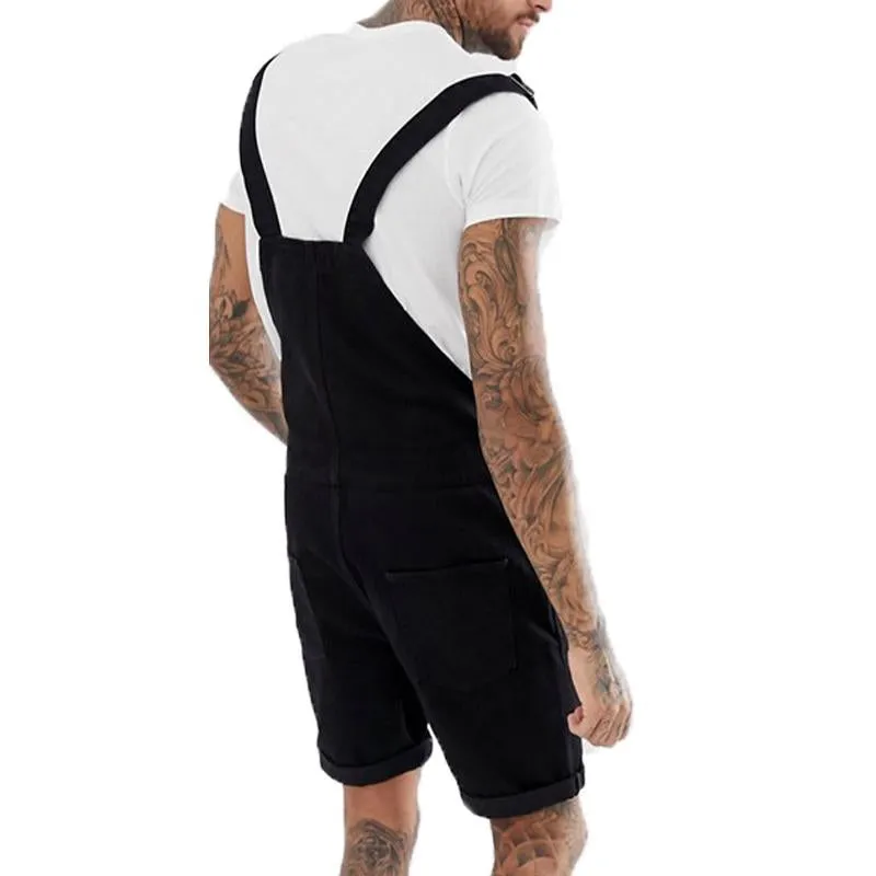 Men's Casual Vintage Denim Ripped Overalls Shorts 01265929Y sold by Manly product image thumbnail 2