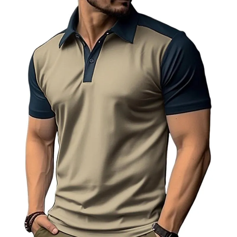 Men's Contrast Print Casual POLO Shirt 81833716X sold by Manly