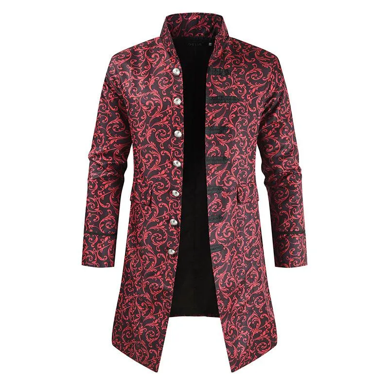 Men's Vintage Long Stand Collar Single Breasted Trench Coat 91504899M sold by Manly product image thumbnail 3