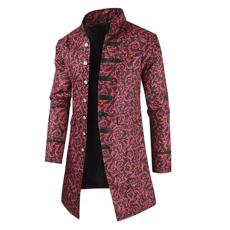 Men's Vintage Long Stand Collar Single Breasted Trench Coat 91504899M sold by Manly product image thumbnail 4