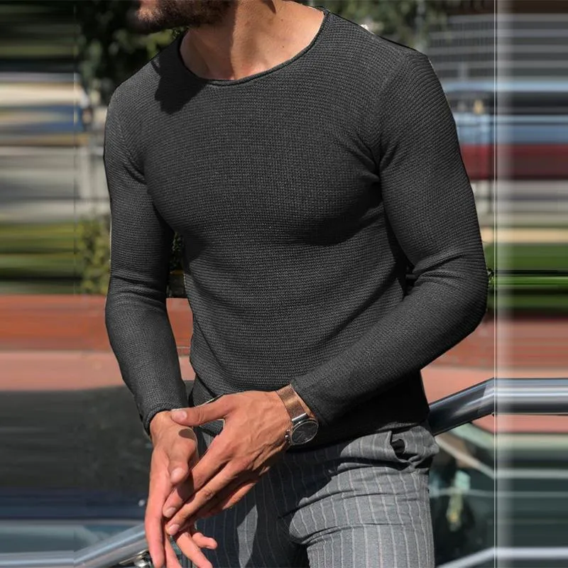 Men's Retro Casual Solid Color Crew Neck Sweater 35967262TO sold by Manly product image thumbnail 4
