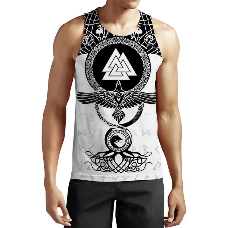 Men's Casual Round Neck Viking Print Tank Top 69617750M sold by Manly product image thumbnail 2