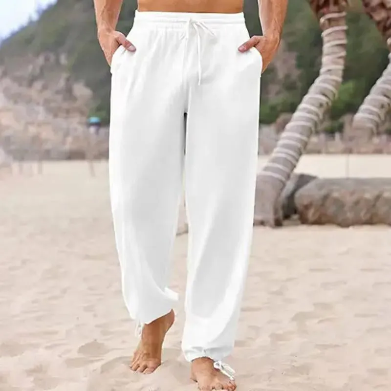 Men's Casual Solid Color Simple Lace-up Trousers 92020363Y sold by Manly product image thumbnail 5