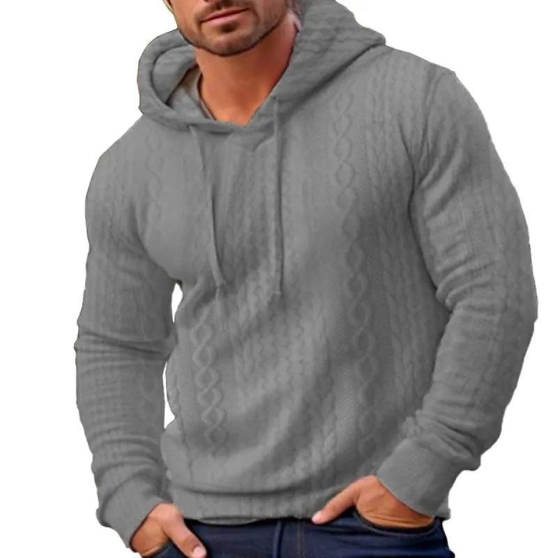 Men's Solid Loose Long Sleeve Sports Casual Hoodie 38846764Z sold by Manly