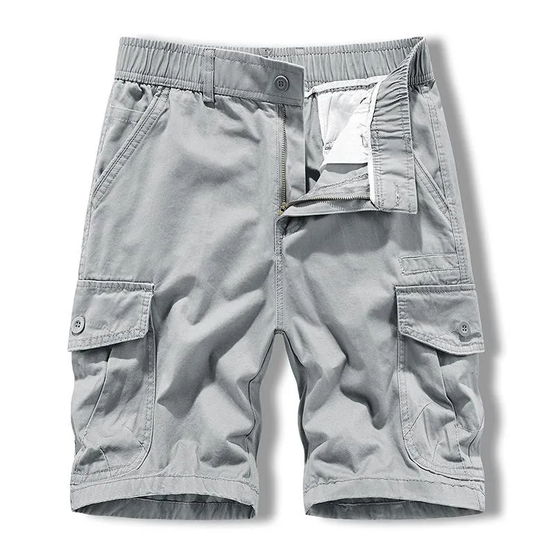 Men's Casual Outdoor Cotton Multi-Pocket Elastic Waist Cargo Shorts 59588958M sold by Manly product image thumbnail 5