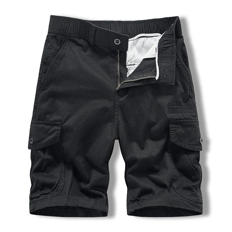 Men's Casual Outdoor Cotton Multi-Pocket Elastic Waist Cargo Shorts 59588958M sold by Manly product image thumbnail 3