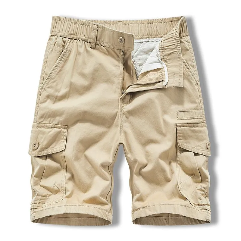 Men's Casual Outdoor Cotton Multi-Pocket Elastic Waist Cargo Shorts 59588958M sold by Manly product image thumbnail 2