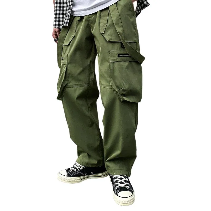 Men's Vintage Loose Cargo Multi-Pocket Overalls 94454943Y sold by Manly