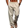 Men's Solid Color Elastic Waist Loose Sports Pants 05804680Z sold by Manly