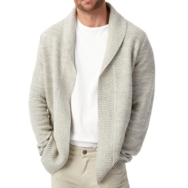 Men's Solid Lapel Loose Knit Cardigan 01564472Z sold by Manly