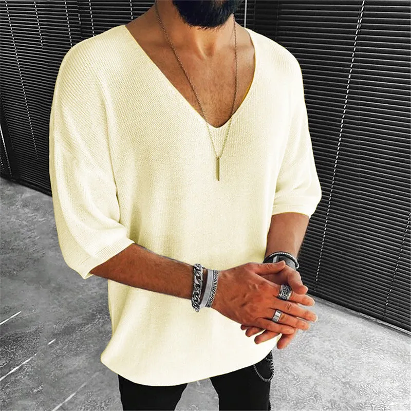 Men's V-neck Sweater T-shirt 89267479X sold by Manly product image thumbnail 4