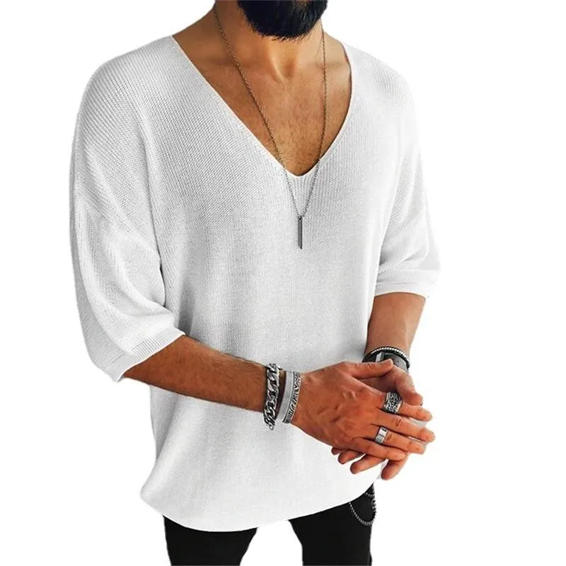 Men's V-neck Sweater T-shirt 89267479X sold by Manly