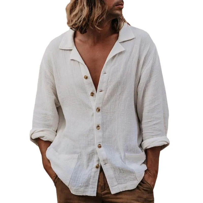 Men's Loose Vintage Button Shirt 07757161X sold by Manly