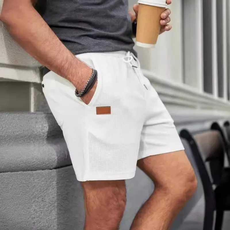 Men's Waffle Solid Color Athletic Shorts 49136274X sold by Manly product image thumbnail 3