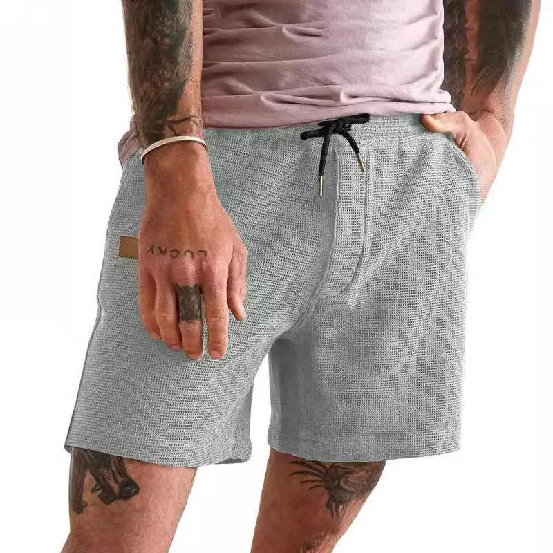Men's Waffle Solid Color Athletic Shorts 49136274X sold by Manly product image thumbnail 2