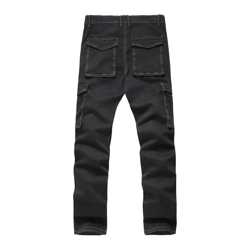 Men's Vintage Wash Multi Pocket Straight Cargo Jeans 76426117M sold by Manly product image thumbnail 4