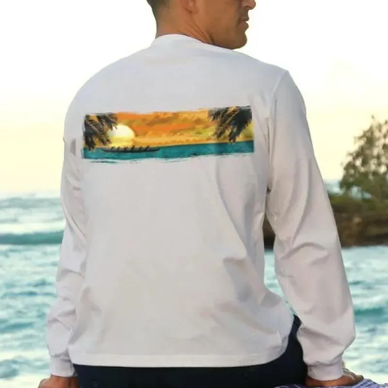 Men's Print Round Neck Long Sleeve Loose Casual T-shirt 95645174Z sold by Manly product image thumbnail 5